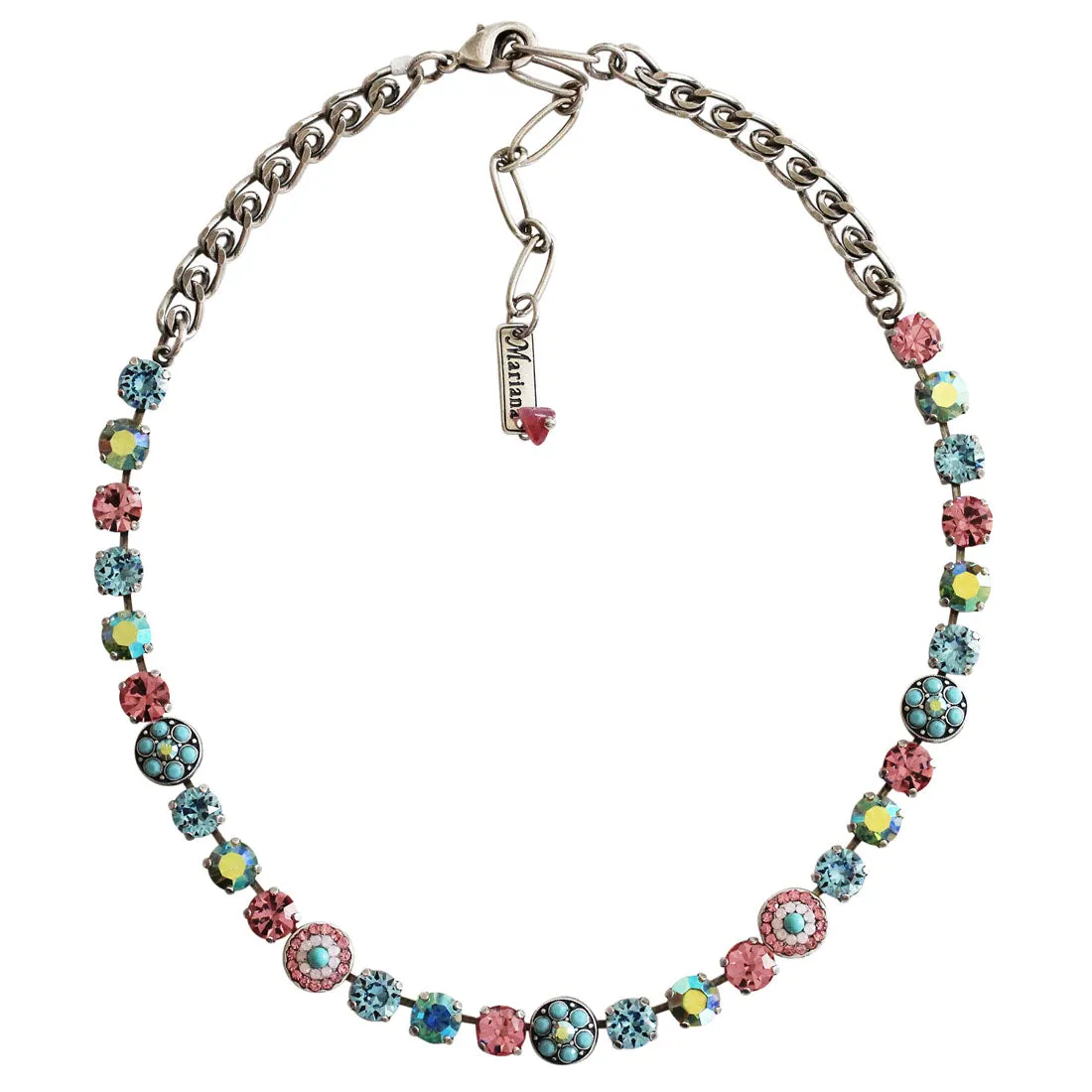 Mariana "Summer Fun" Silver Plated Must-Have Pavé Crystal Necklace, 3044/1 3711