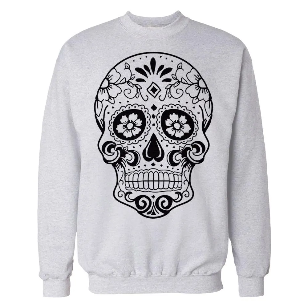 Sugar Skull Men's Sweatshirt (Heather Grey)